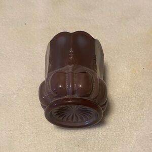 Deganhart Crystal Art Glass Co. purple slag toothpick holder